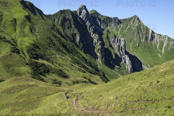 Hiker on the Hochalp Pass