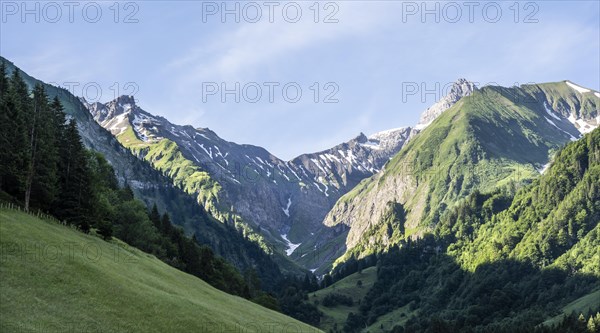 View of mountain landscape from Spielmansau