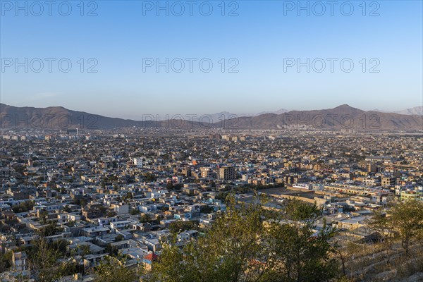 Overlook over Kabul at sunset