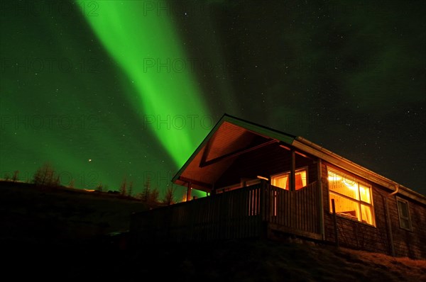 Holiday home and Northern Lights