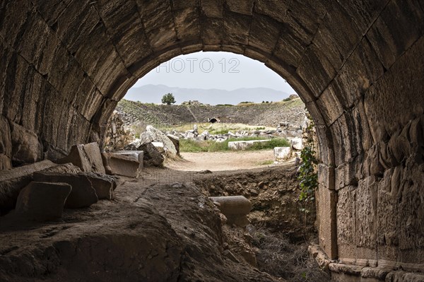 View of the stadium from the tunnel in Aphrodisias