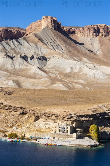 Overlook over the deep blue lakes of the Unesco National Park