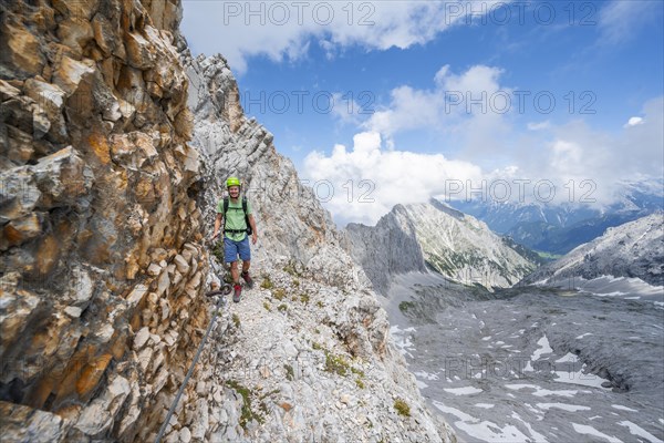 Hiker on the Hermann von Barth trail