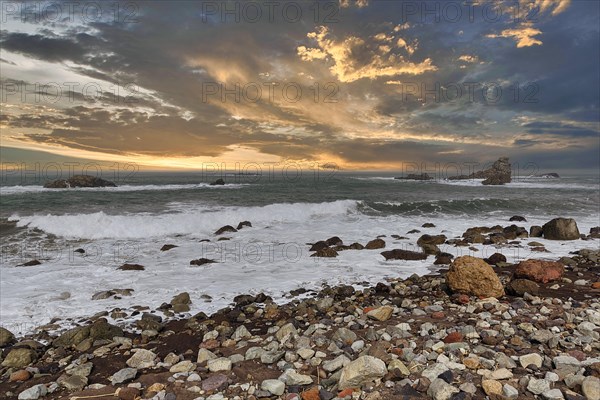 Atlantic coast with lava rock