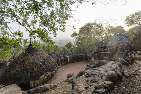 Tradtional build huts of the Otuho or Lutoko tribe in a village in the Imatong mountains