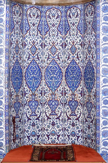 Tiles of the Mihrab in the Rustem Pasa Mosque