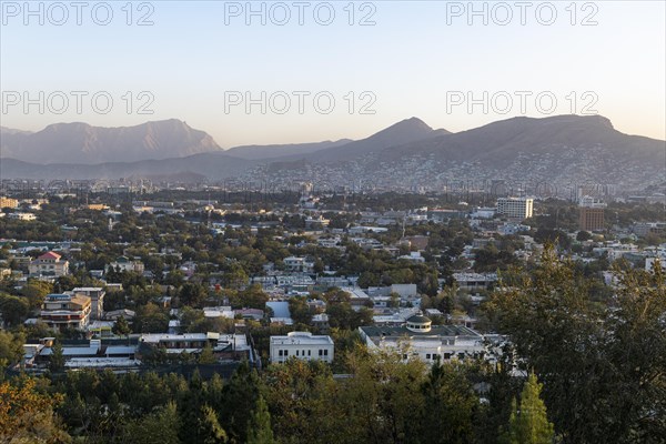 Overlook over Kabul at sunset
