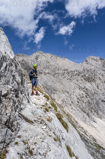 Hiker on the Hermann von Barth trail