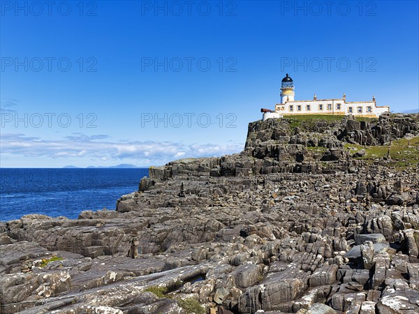 Lighthouse on rocky coast