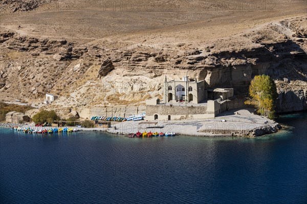 Overlook over the deep blue lakes of the Unesco National Park