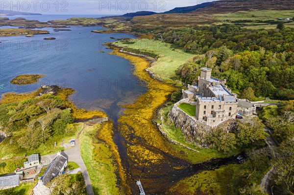 Aerial of Dunvegan castle