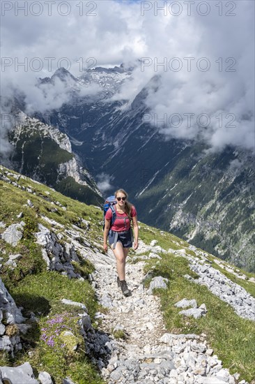 Hiker on a hiking trail