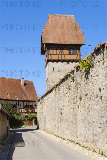 Baeuerlinsturm on the city wall in the historic old town