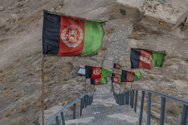 Afghan flags at Chil Zena