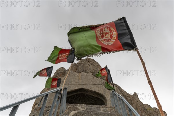 Afghan flags at Chil Zena