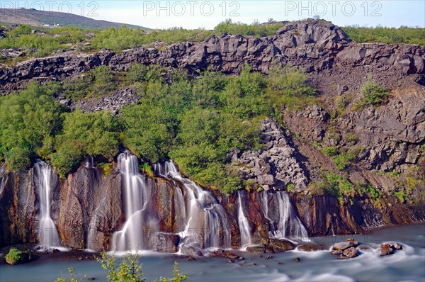 Water comes out of rocks