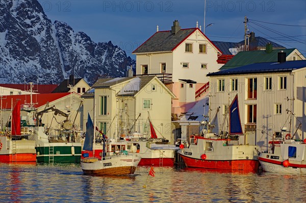 Small fishing boats in a harbour