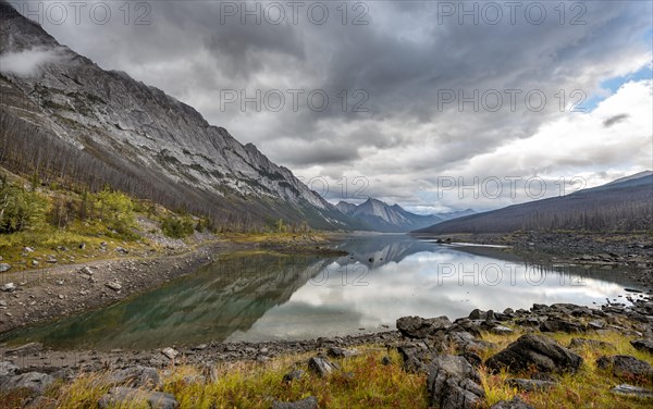 Mountains reflected in a lake