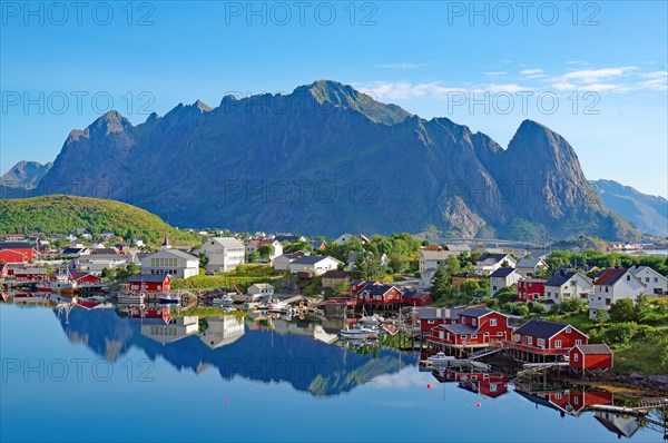 Houses reflected in the water