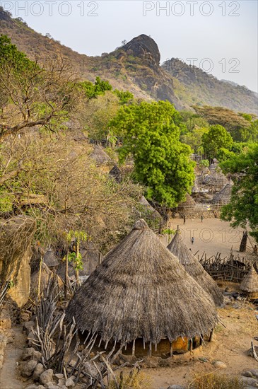 Tradtional build huts of the Otuho or Lutoko tribe in a village in the Imatong mountains