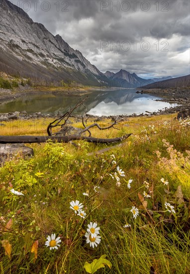 Mountains reflected in a lake