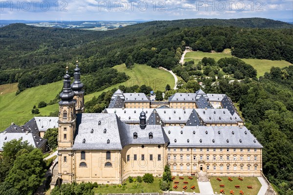 Aerial view of Banz Monastery