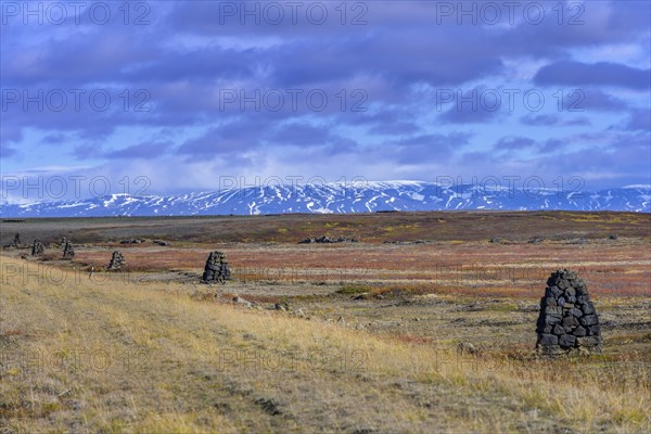 Old waymarkers with cairns Near the ring road to