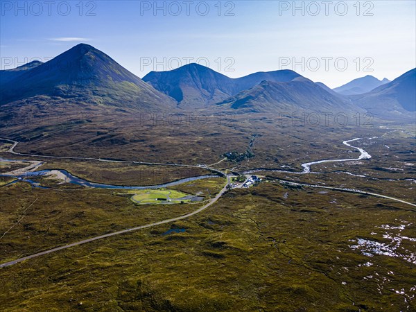 Aerial of the Black Cuillin ridge
