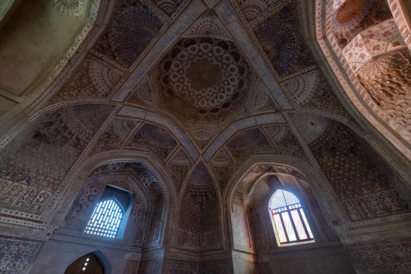 Beautiful ornamented interior in the Gawhar Shad Mausoleum