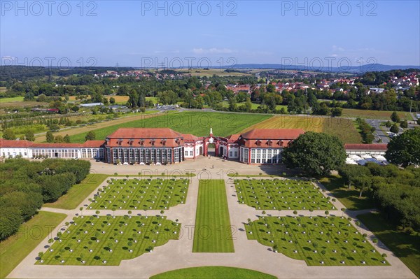 Castle garden with orange trees