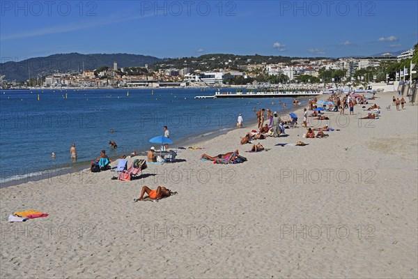 Beach and bay of Cannes