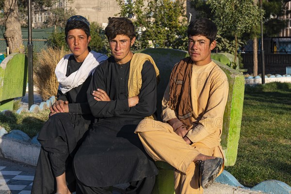 Young boys in the great Mosque of Herat