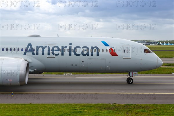 A Boeing 787-9 Dreamliner aircraft of American Airlines with registration number N839AA at Amsterdam Schiphol Airport