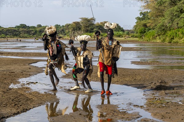 Men from the Toposa tribe