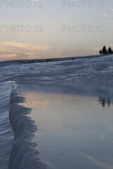 Lovers on the travertines of Pamukkale