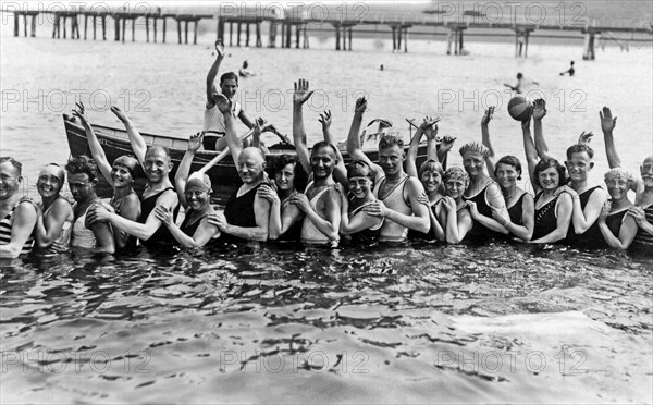 Bathing group on the beach