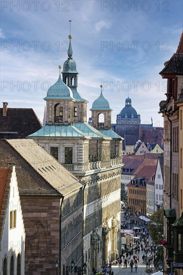 View from the Burgberg in Burgstrasse in the direction of the main market