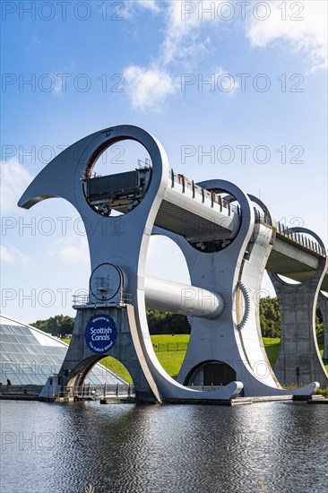 Falkirk Wheel rotating boat lift