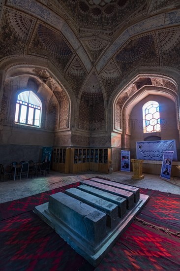 Beautiful ornamented interior in the Gawhar Shad Mausoleum