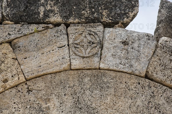 Macro view of the North Byzantine gate at Hierapolis