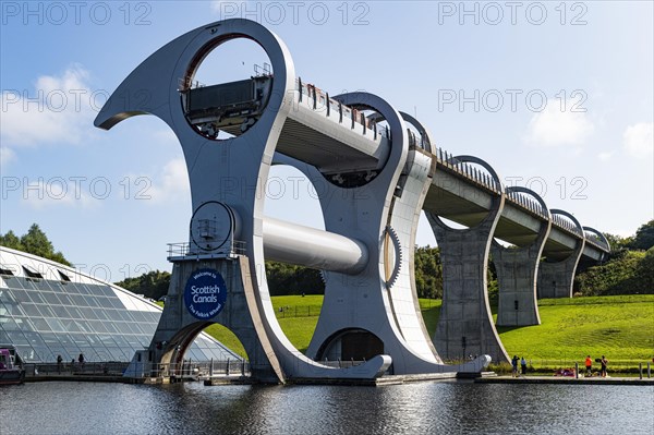 Falkirk Wheel rotating boat lift