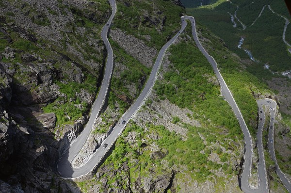 Mountain pass from above