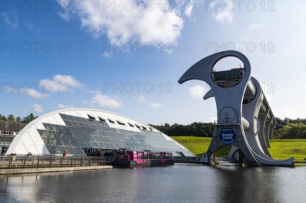 Falkirk Wheel rotating boat lift