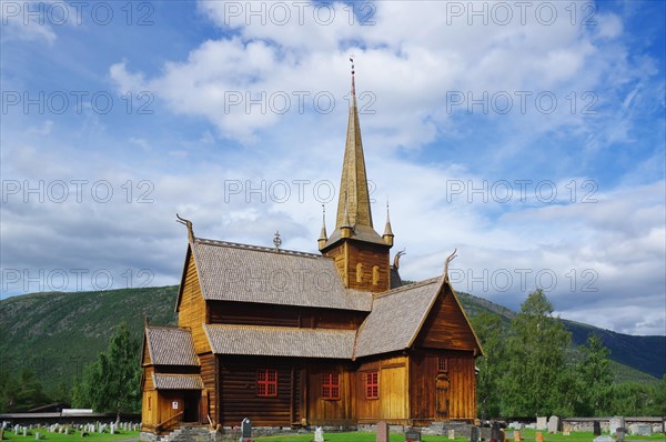 Wooden Stave Church and Graves