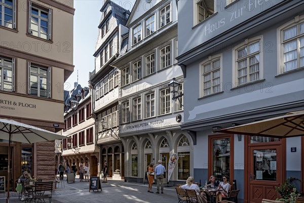 Reconstructed town houses with shops