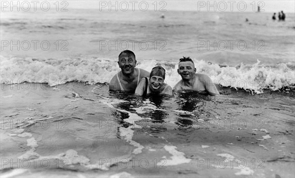 Bathing group on the beach