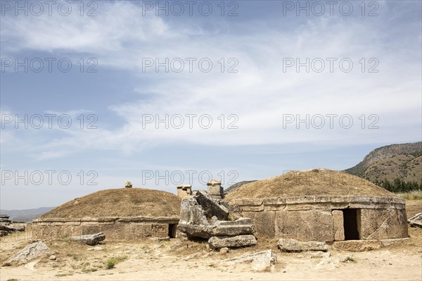 Tumuli tombs in the northern necropolis of Hierapoli