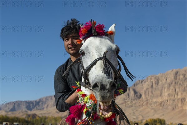 Horse rider at a Buzkashi game