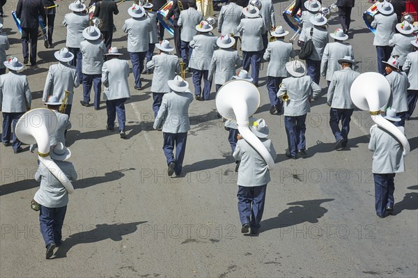 Music group during a parade