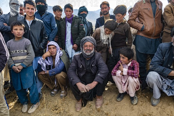 Spectators at traditional Buzkashi game